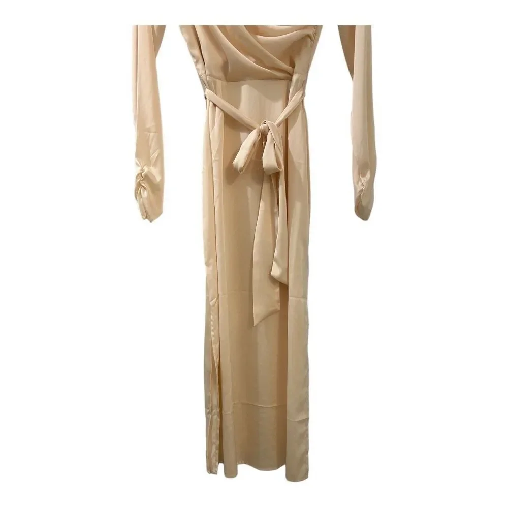 Alexia Admor Mockneck MIDI Dress Champagne NWT Size 4 Women’s - Picture 5 of 14